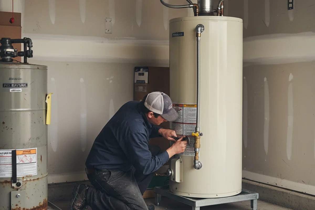 Water heater and shutoff valve replacement in Albany